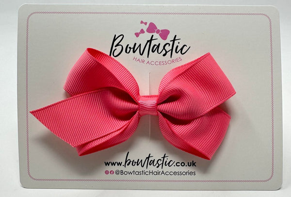 3.5 Inch Flat Bow Style 2 - Coral Rose
