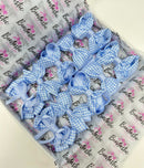 School Gingham Bundle - 3 Inch Bows - Light Blue Gingham