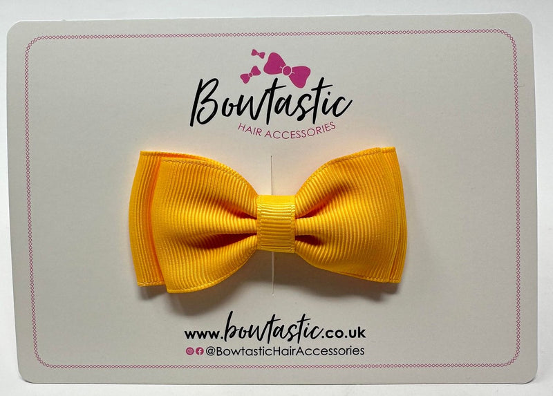 3 Inch Flat Double Bow - Yellow Gold