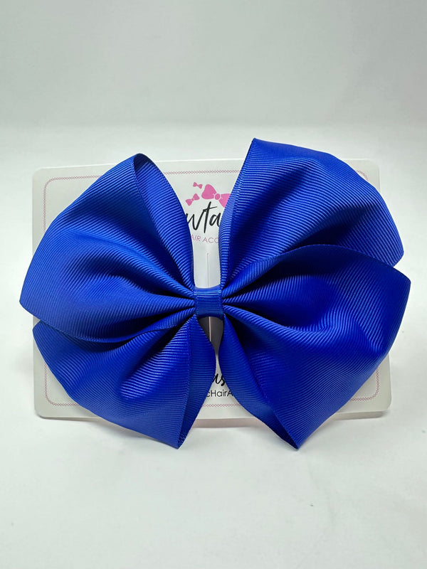 6 Inch Flat Bow - Electric Blue