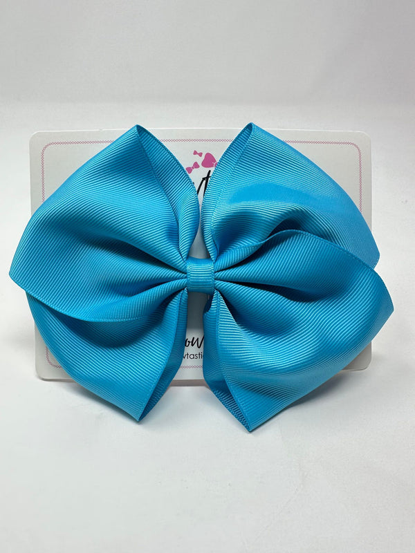 6 Inch Flat Bow - Turquoise