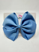 6 Inch Flat Bow - Porcelain Blue