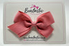 3.5 Inch Flat Bow Style 2 - Dusty Rose