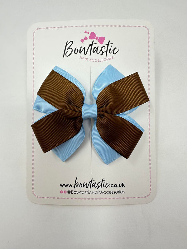 3.5 Inch Butterfly Bow - Turftan & Blue Topaz