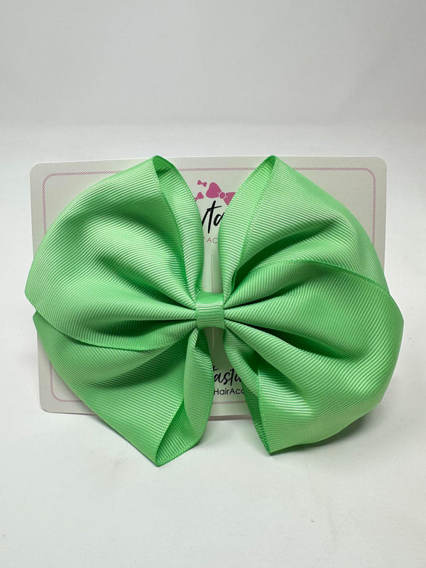 6 Inch Flat Bow - Mint Green