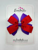 3.5 Inch Butterfly Bow - Purple & Red