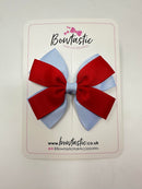 3.5 Inch Butterfly Bow - Red & Bluebell