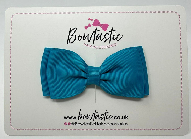 3.25 Inch Double Layer Bow - Tornado Blue