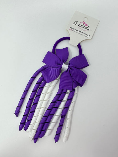 3 Inch Pinwheel Corker Bobble - Purple & White