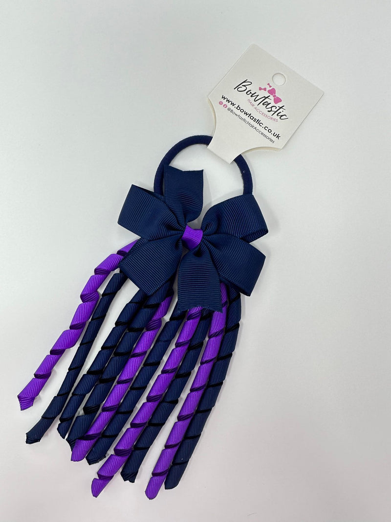 3 Inch Pinwheel Corker Bobble - Purple & Navy