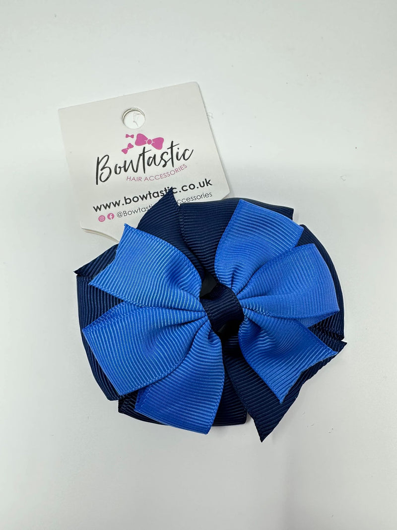 3 Inch Double Pinwheel Thin Elastic - Royal Blue & Navy