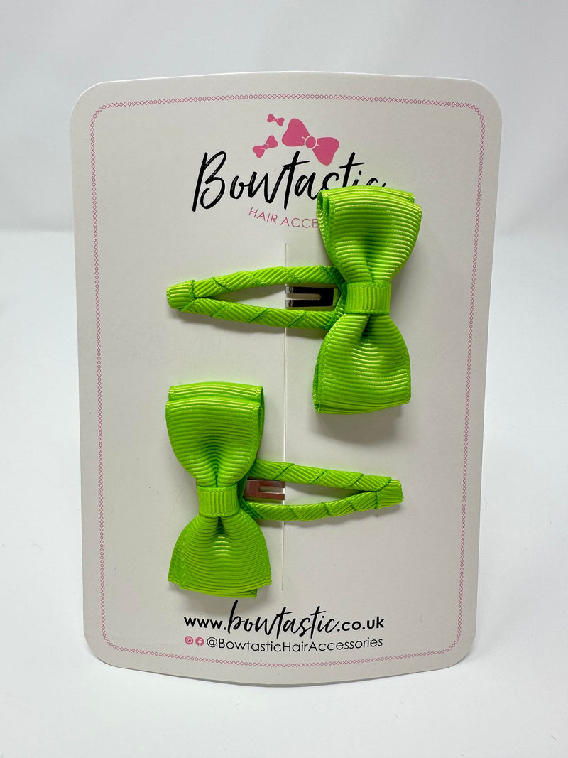 1.75 Inch Snap Clips - Apple Green - 2 Pack