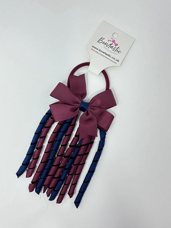 3 Inch Pinwheel Corker Bobble - Burgundy & Navy