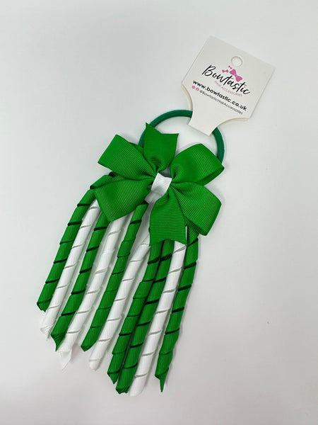 3 Inch Pinwheel Corker Bobble - Emerald Green & White