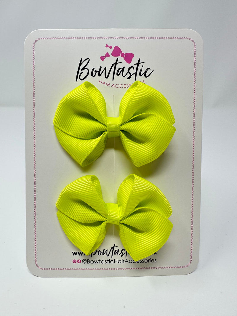 2.5 Inch Flat Bow - Pineapple - 2 Pack