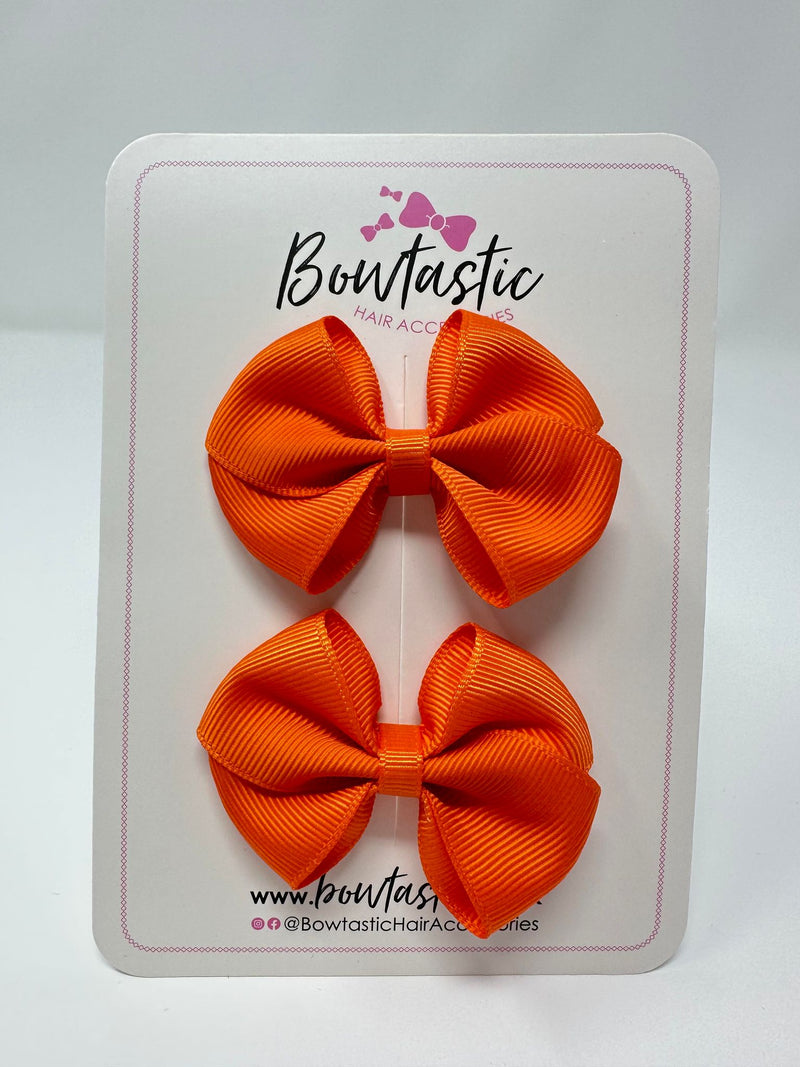 2.5 Inch Flat Bow - Autumn Orange - 2 Pack