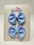 2.5 Inch Flat Bow - Bluebell - 2 Pack