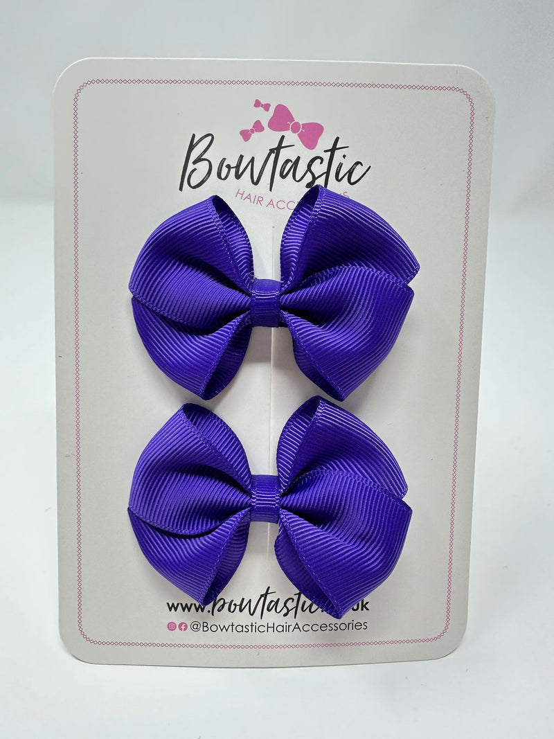 2.5 Inch Flat Bow - Regal Purple - 2 Pack