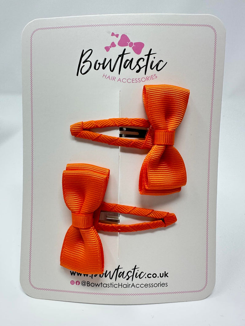 1.75 Inch Snap Clips - Autumn Orange - 2 Pack