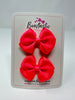 2.5 Inch Flat Bow - Passion Fruit - 2 Pack