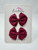 2.5 Inch Flat Bow - Wine - 2 Pack