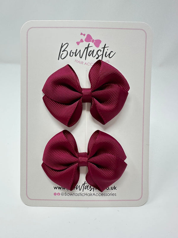 2.5 Inch Flat Bow - Wine - 2 Pack