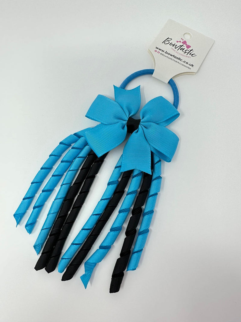 3 Inch Pinwheel Corker Bobble - Turquoise & Black