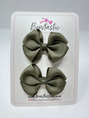 2.5 Inch Flat Bow - Deep Sage - 2 Pack