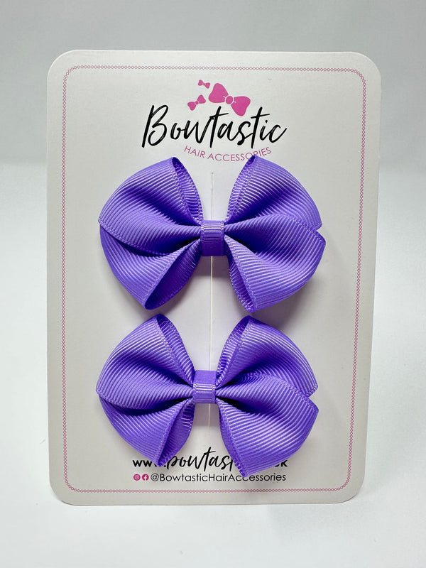 2.5 Inch Flat Bow - Grape - 2 Pack
