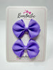2.5 Inch Flat Bow - Hyacinth - 2 Pack
