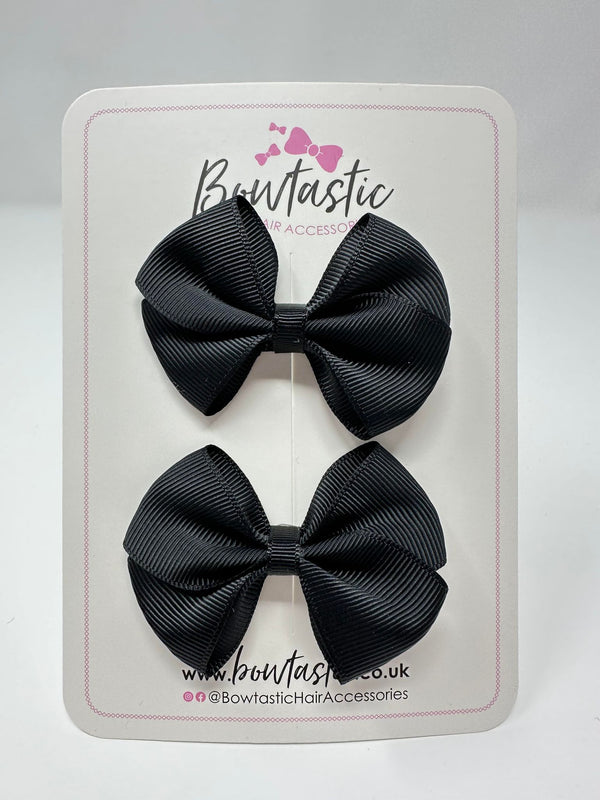 2.5 Inch Flat Bow - Black - 2 Pack