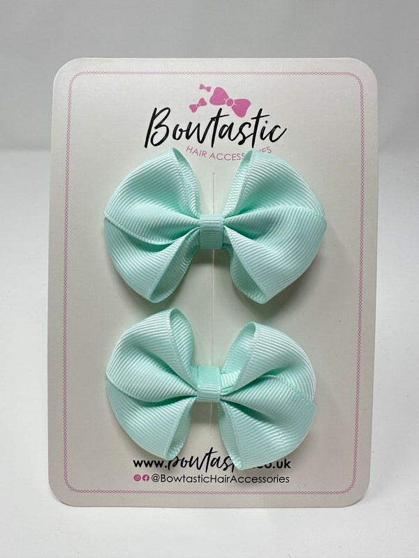 2.5 Inch Flat Bow - Ice Mint - 2 Pack