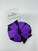 3 Inch Double Pinwheel Thin Elastic - Purple & Black