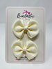 2.5 Inch Flat Bow - Antique White - 2 Pack