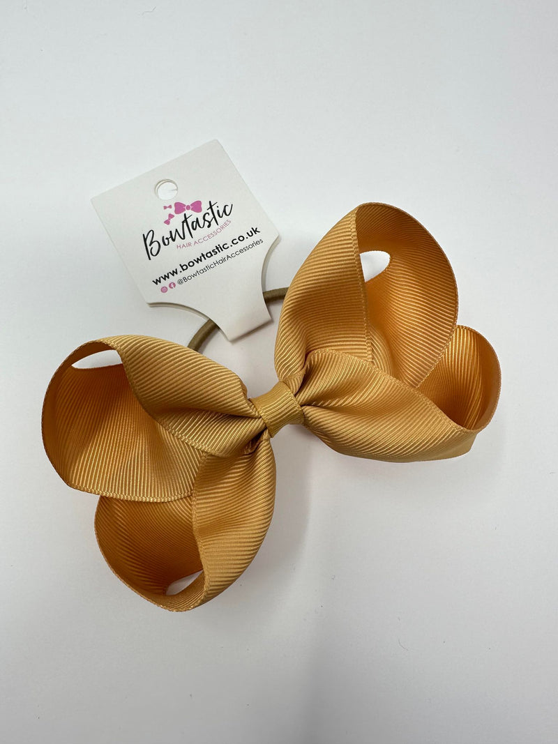 4.5 Inch Bow Bobble - Old Gold