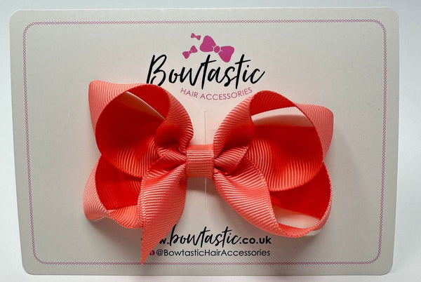 3.5 Inch Bow - Coral Rose
