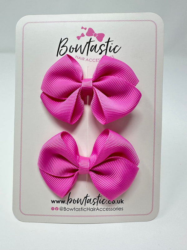 2.5 Inch Flat Bow - Rose Bloom - 2 Pack