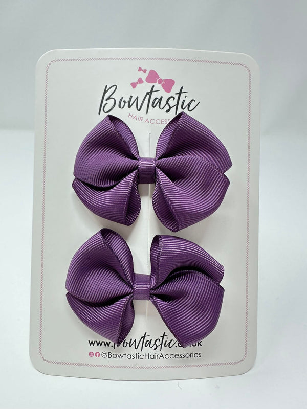 2.5 Inch Flat Bow - Amethyst - 2 Pack