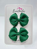 2.5 Inch Flat Bow - Forest Green - 2 Pack