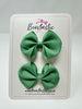 2.5 Inch Flat Bow - Sage Green - 2 Pack