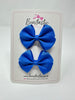 2.5 Inch Flat Bow - Royal Blue - 2 Pack