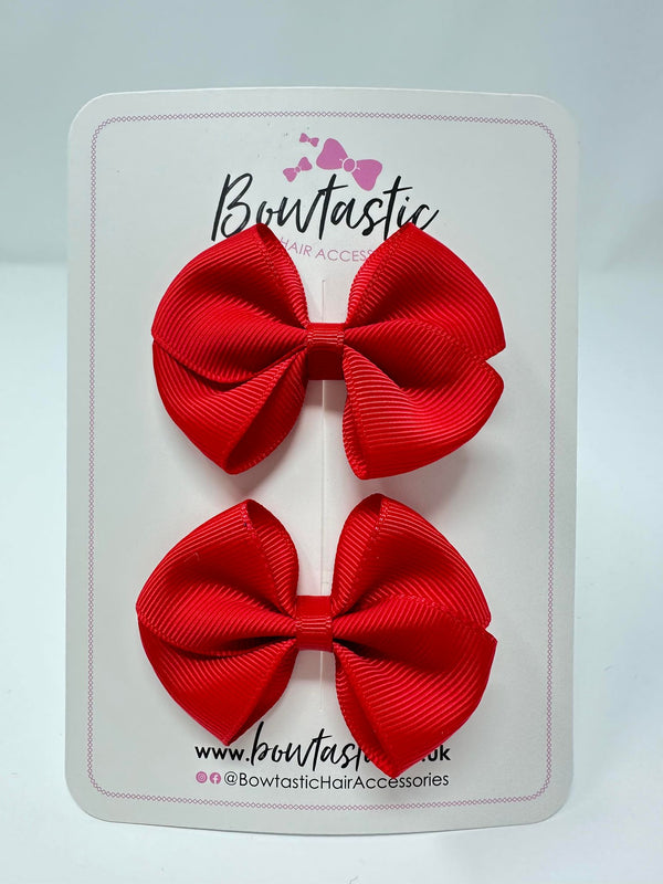 2.5 Inch Flat Bow - Red - 2 Pack