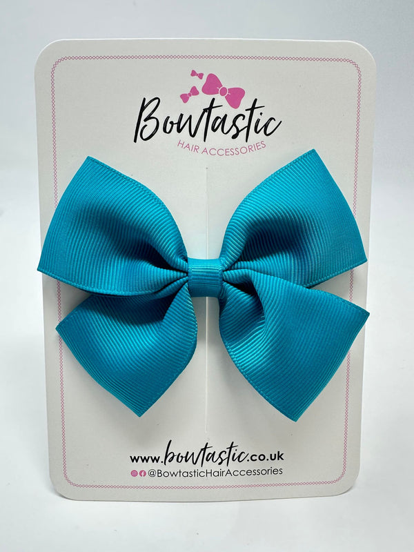 4 Inch Butterfly Bow - Tornado Blue