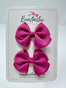 2.5 Inch Flat Bow - Raspberry Rose - 2 Pack