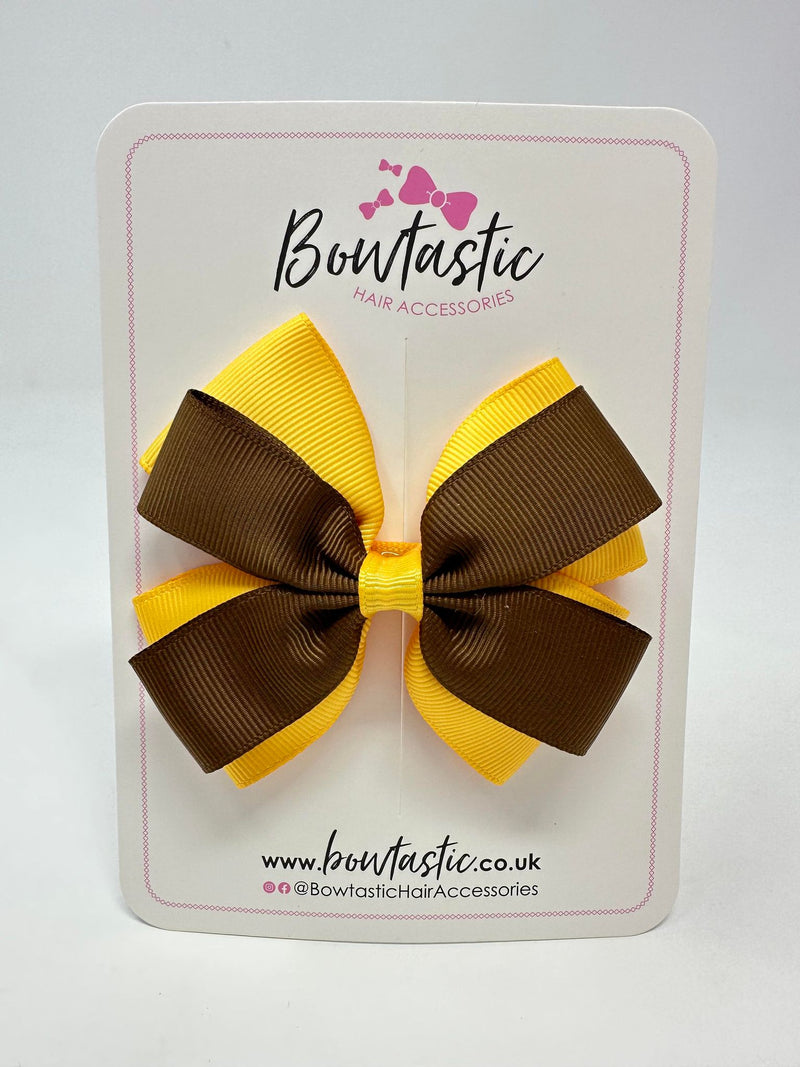 3.5 Inch Butterfly Bow - Turftan & Yellow Gold