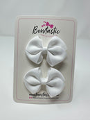 2.5 Inch Flat Bow - White - 2 Pack