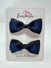 3 Inch Thin Tuxedo Bows - Navy & Black - 2 Pack