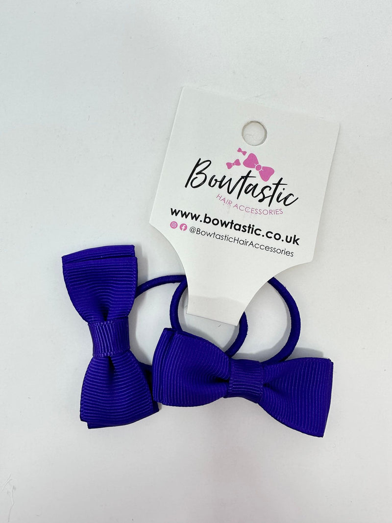 1.75 Inch Bow Thin Elastic - Regal Purple - 2 Pack