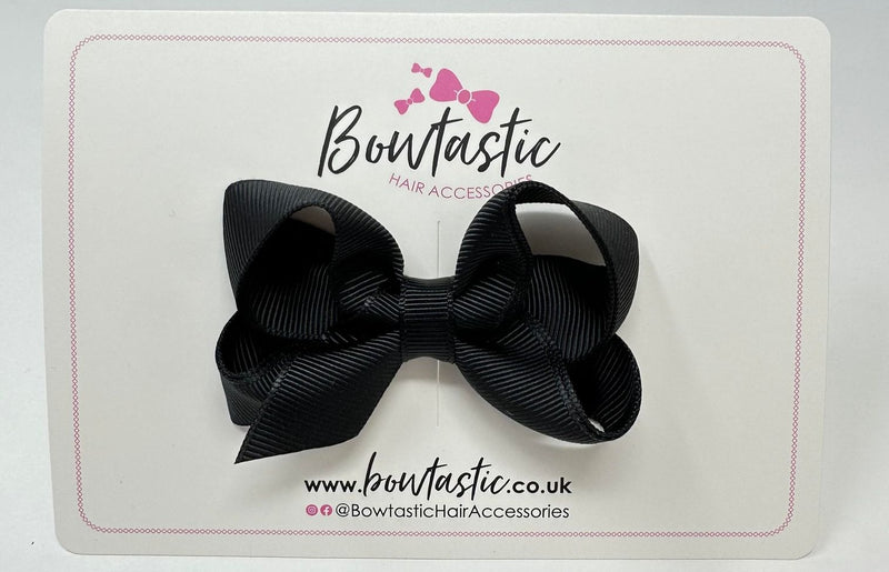 3 Inch Double Layer Bow - Black