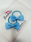 1.75 Inch Bow Thin Elastic - Blue Topaz - 2 Pack